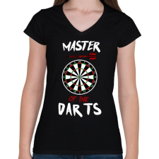 PRINTFASHION Master of the dart - Női V-nyakú póló - Fekete női póló
