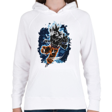 PRINTFASHION Mastered Goku - Női kapucnis pulóver - Fehér női pulóver, kardigán