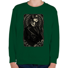 PRINTFASHION Maszkos  - Gyerek pulóver - Sötétzöld gyerek pulóver, kardigán