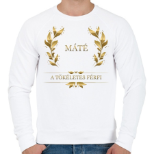 PRINTFASHION Máté - Férfi pulóver - Fehér férfi pulóver, kardigán
