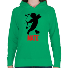 PRINTFASHION Mate - Női kapucnis pulóver - Zöld női pulóver, kardigán