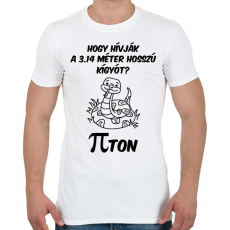PRINTFASHION Matek kígyó - Férfi póló - Fehér