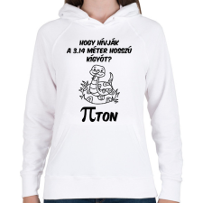 PRINTFASHION Matek kígyó - Női kapucnis pulóver - Fehér női pulóver, kardigán