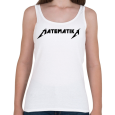 PRINTFASHION Matematika metallica póló - Női atléta - Fehér