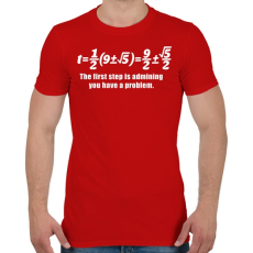 PRINTFASHION Math - Férfi póló - Piros