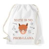 PRINTFASHION Math is no prob-llama - Sportzsák, Tornazsák - Fehér
