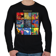 PRINTFASHION Matisse - részletek - Férfi hosszú ujjú póló - Fekete
