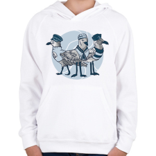 PRINTFASHION Matróz sirályok - Gyerek kapucnis pulóver - Fehér gyerek pulóver, kardigán