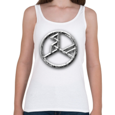PRINTFASHION matt rovás logo - Női atléta - Fehér női trikó