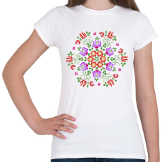 PRINTFASHION Matyó mintás mandala - Női póló - Fehér