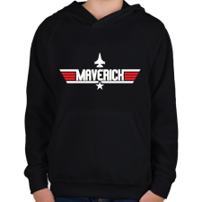 PRINTFASHION Mavrick - Gyerek kapucnis pulóver - Fekete gyerek pulóver, kardigán