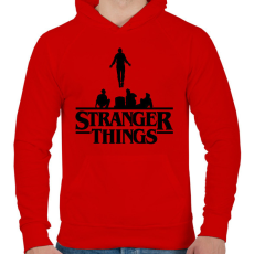 PRINTFASHION Max Stranger Things - Férfi kapucnis pulóver - Piros