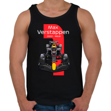 PRINTFASHION Max Verstappen 1 autóversenyző - fehér felirat - Férfi atléta - Fekete atléta, trikó