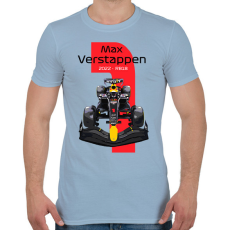 PRINTFASHION Max Verstappen 1 autóversenyző - fekete felirat - Férfi póló - Világoskék