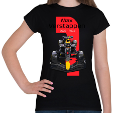 PRINTFASHION Max Verstappen 1 autóversenyző - fekete felirat - Női póló - Fekete női póló