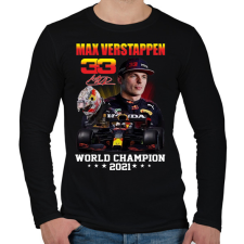 PRINTFASHION Max Verstappen 2021 - Férfi hosszú ujjú póló - Fekete férfi póló