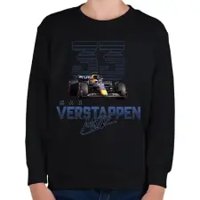 PRINTFASHION Max Verstappen - Gyerek pulóver - Fekete gyerek pulóver, kardigán