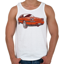 PRINTFASHION Mazda 323F BG - Férfi atléta - Fehér atléta, trikó