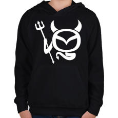 PRINTFASHION Mazda Devil - Gyerek kapucnis pulóver - Fekete