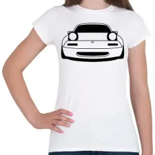 PRINTFASHION Mazda mx5 Fekete - Női póló - Fehér női póló