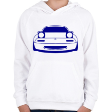 PRINTFASHION Mazda mx5 Kék - Gyerek kapucnis pulóver - Fehér