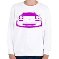 PRINTFASHION Mazda mx5 Lila - Gyerek pulóver - Fehér