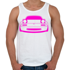 PRINTFASHION Mazda mx5 Pink - Férfi atléta - Fehér