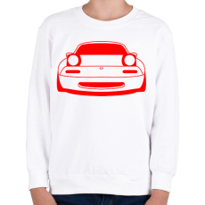 PRINTFASHION Mazda mx5 Piros - Gyerek pulóver - Fehér