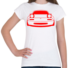PRINTFASHION Mazda mx5 Piros - Női póló - Fehér női póló
