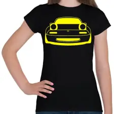 PRINTFASHION Mazda mx5 Sárga - Női póló - Fekete női póló