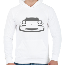 PRINTFASHION Mazda mx-5 Szürke - Férfi kapucnis pulóver - Fehér férfi pulóver, kardigán