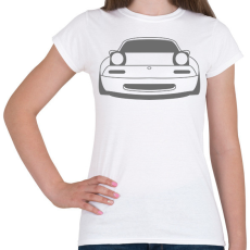 PRINTFASHION Mazda mx-5 Szürke - Női póló - Fehér