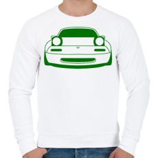PRINTFASHION Mazda mx-5 Zöld - Férfi pulóver - Fehér