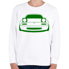 PRINTFASHION Mazda mx-5 Zöld - Gyerek pulóver - Fehér