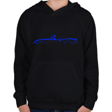 PRINTFASHION Mazda NB kék - Gyerek kapucnis pulóver - Fekete