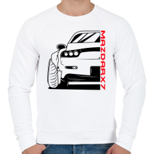 PRINTFASHION Mazda RX7 - Férfi pulóver - Fehér férfi pulóver, kardigán