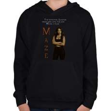 PRINTFASHION maze - Gyerek kapucnis pulóver - Fekete