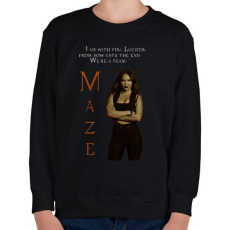 PRINTFASHION maze - Gyerek pulóver - Fekete