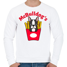 PRINTFASHION mcbulldog - Férfi pulóver - Fehér férfi pulóver, kardigán