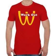 PRINTFASHION McDonalds Work Out - Férfi póló - Piros