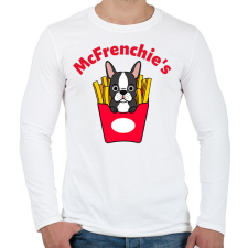 PRINTFASHION mcfrenchie - Férfi hosszú ujjú póló - Fehér férfi póló