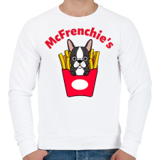 PRINTFASHION mcfrenchie - Férfi pulóver - Fehér férfi pulóver, kardigán