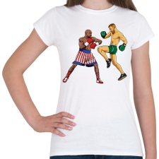 PRINTFASHION McGregor vs Mayweather - Női póló - Fehér női póló