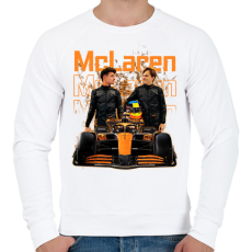 PRINTFASHION Mclaren 2025 - Férfi pulóver - Fehér