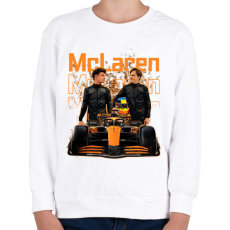 PRINTFASHION Mclaren 2025 - Gyerek pulóver - Fehér