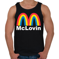 PRINTFASHION McLovin - Férfi atléta - Fekete atléta, trikó
