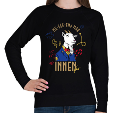 PRINTFASHION Me-eee-enj innen pls - Női pulóver - Fekete