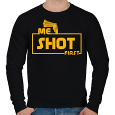 PRINTFASHION ME SHOT FIRST - Férfi pulóver - Fekete