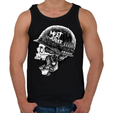 PRINTFASHION Meat is murder - Férfi atléta - Fekete atléta, trikó