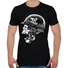 PRINTFASHION Meat is murder - Férfi póló - Fekete férfi póló